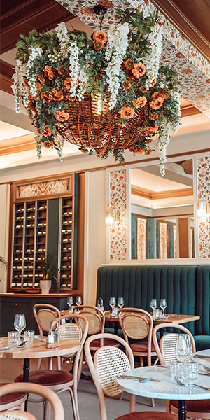 Salons style Belle époque à la Brasserie Delapile